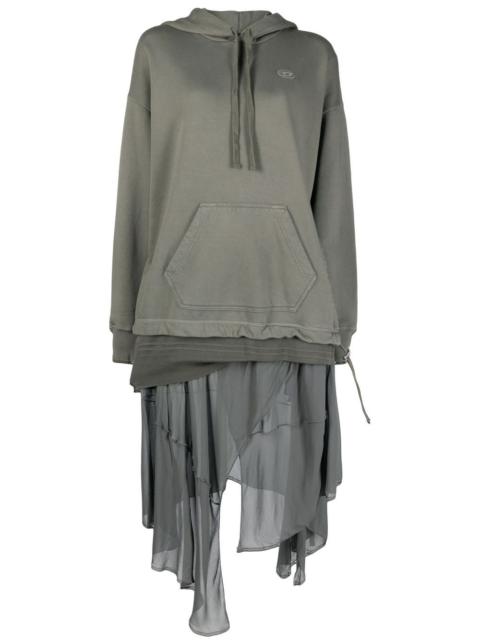 Diesel drawstring hooded dress