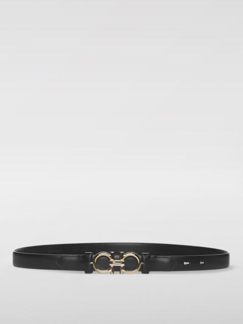 Ferragamo Navy Fixed Gancini Belt