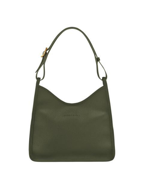 Longchamp Le Foulonné M Hobo bag Khaki - Leather