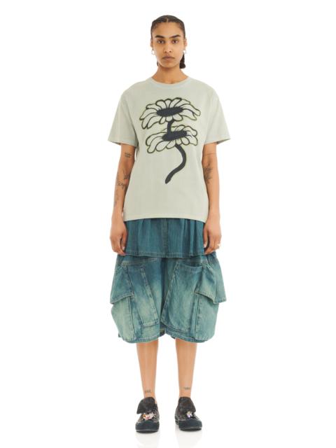 Collina Strada OLIVE TWIN FLOWERS PAINTED TEE