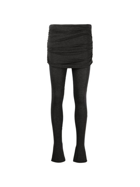 skirt-overlay skinny trousers