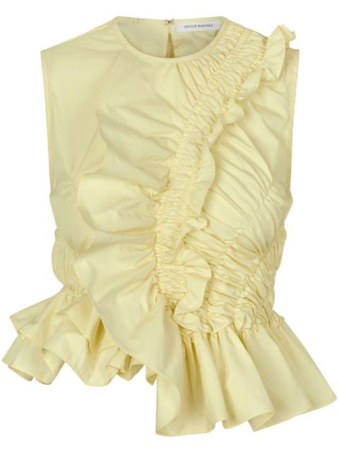 CECILIE BAHNSEN Geo ruffled top