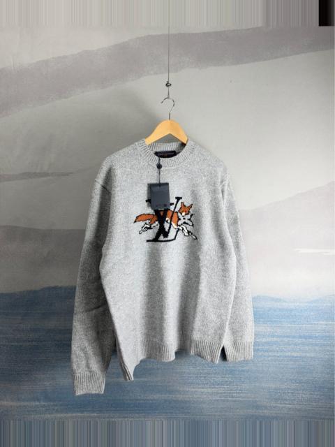 Louis Vuitton Louis Vuitton SS26 Grey Fox Print Cashmere Sweater