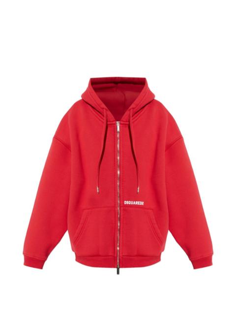 DSQUARED2 zip-up logo-detail hoodie