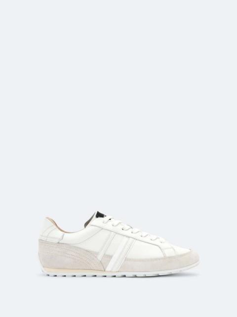 ALLSAINTS LIAM LEATHER AND SUEDE LOW-TOP SNEAKERS