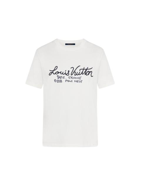 Louis Vuitton Signature Print & Embroidery T-Shirt