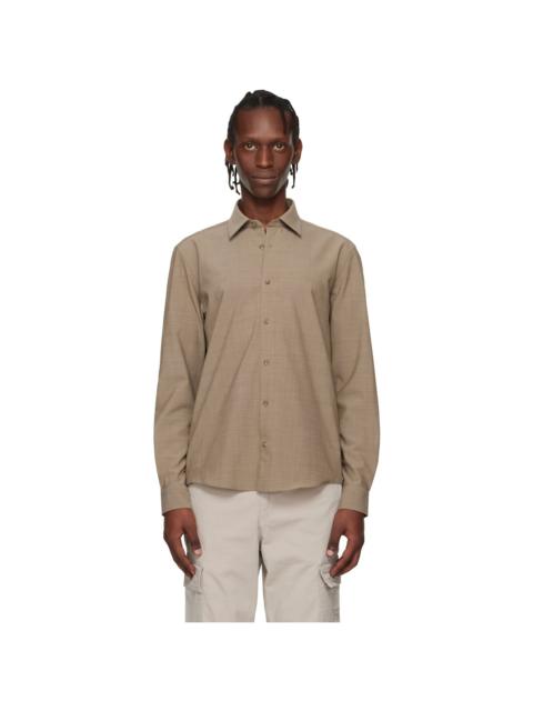 BOSS Beige Virgin Wool Shirt