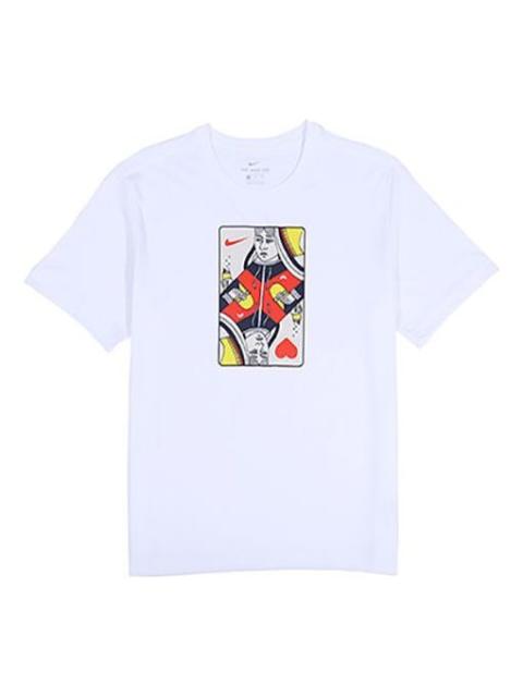 Nike Nike SB Skateboard Sports Round Neck Short Sleeve White AQ4506-100