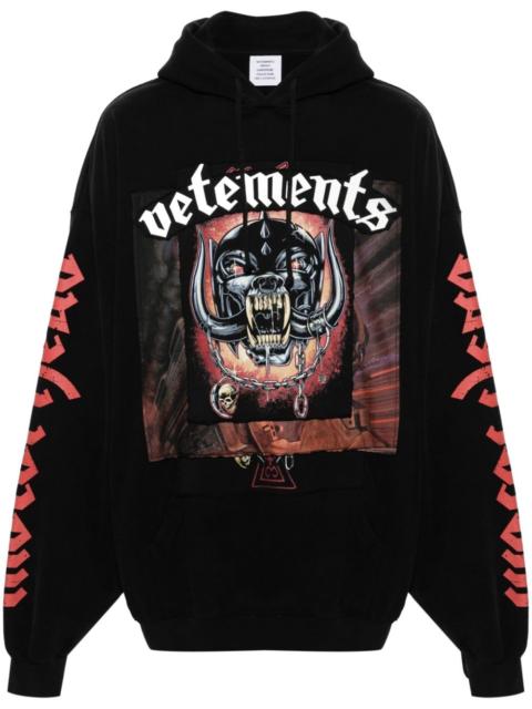 VETEMENTS logo-appliquÃ© hoodie