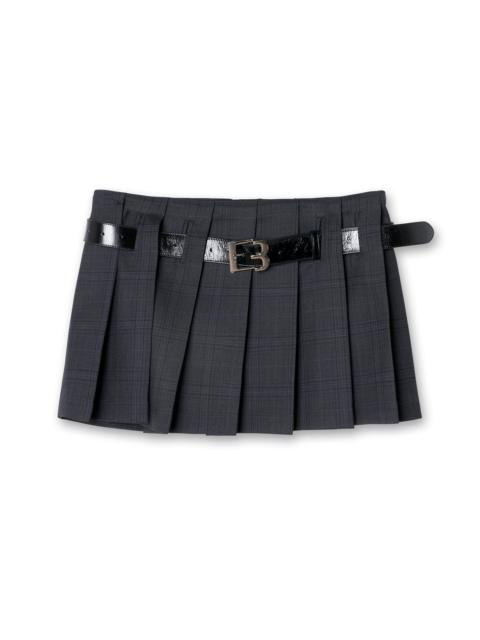 BONBOM Belted Bleats Mini Skirt