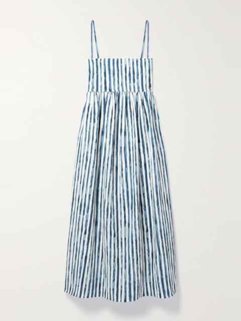 Striped TENCEL Lyocell-blend midi dress