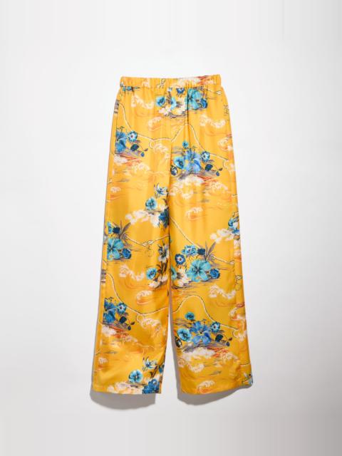 GUCCI Printed silk twill leisure pants