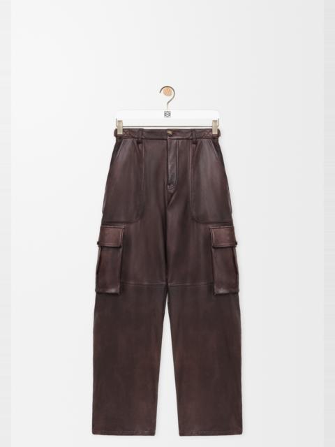 Loewe Cargo trousers in nappa lambskin and cotton