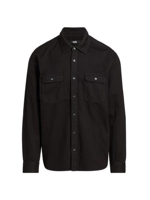 PAIGE Men's Martin Cotton-Blend Twill Shirt - Carbanolo