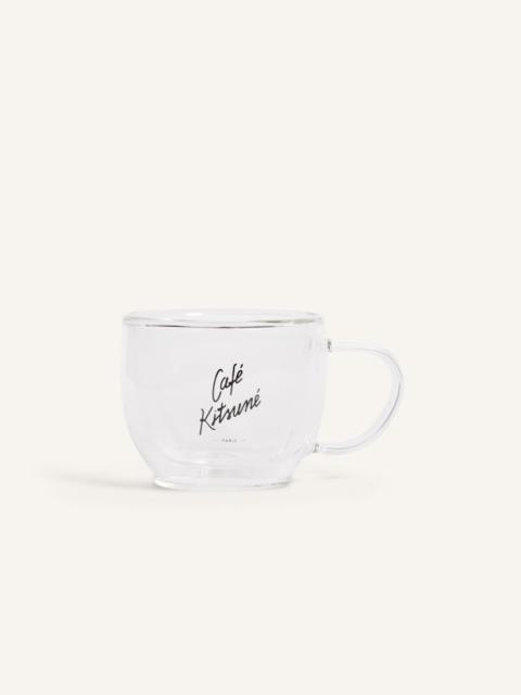 Maison Kitsuné CAFE KITSUNE DOUBLE-WALLED GLASS MUG