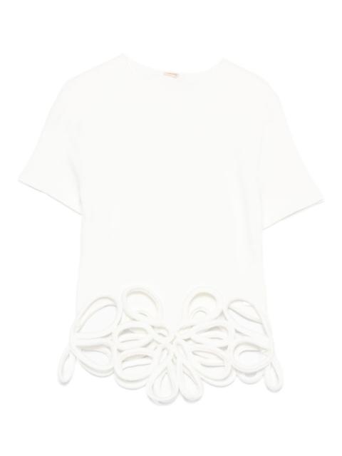 Cult Gaia floral-lace T-shirt