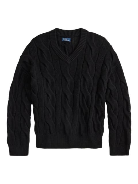Polo Ralph Lauren cable-knit V-neck pullover sweater