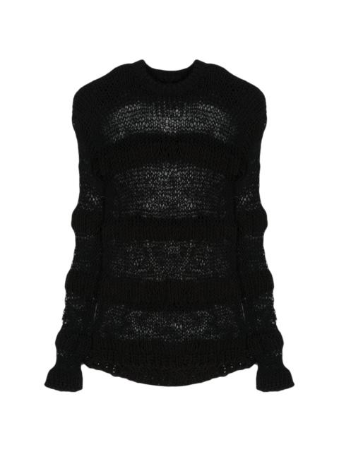 HELIOT EMIL™ striped open-knit jumper