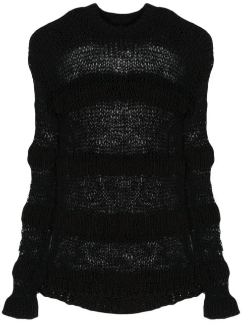 HELIOT EMIL™ striped open-knit jumper