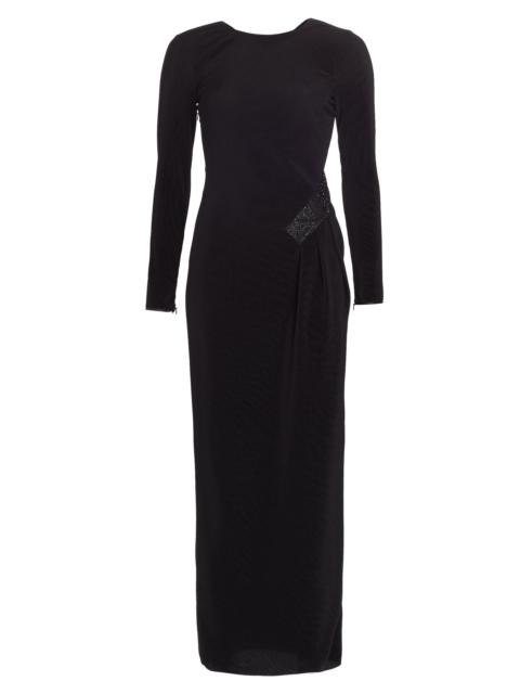 GIORGIO ARMANI Women's Embellished Pleated Jersey Gown - Black