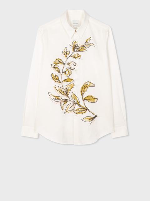 Paul Smith Embroidered 'Laurel' Cotton-Blend Shirt