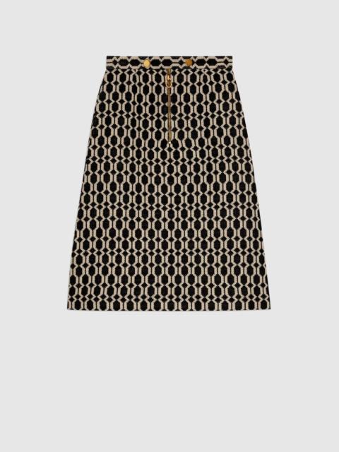 GUCCI Optical tweed skirt