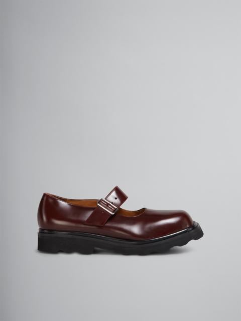 Marni MARY JANE SHOE IN SHINY SMOOTH CALFSKIN