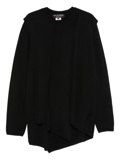 Comme des Garçons Homme Plus asymmetric panelled knitwear
