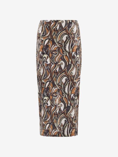 Pierre-Louis Mascia Ranat swirl-print midi skirt