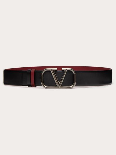 Valentino VLOGO SIGNATURE REVERSIBLE CALFSKIN BELT 40 MM