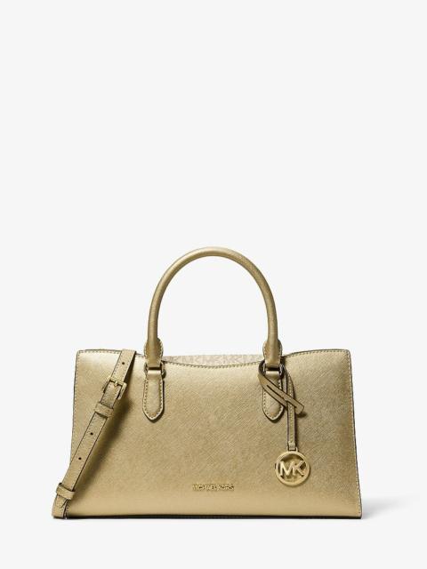 MICHAEL KORS Arden Metallic Top-Zip Satchel