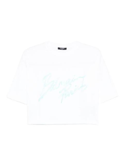 Balmain cropped T-shirt