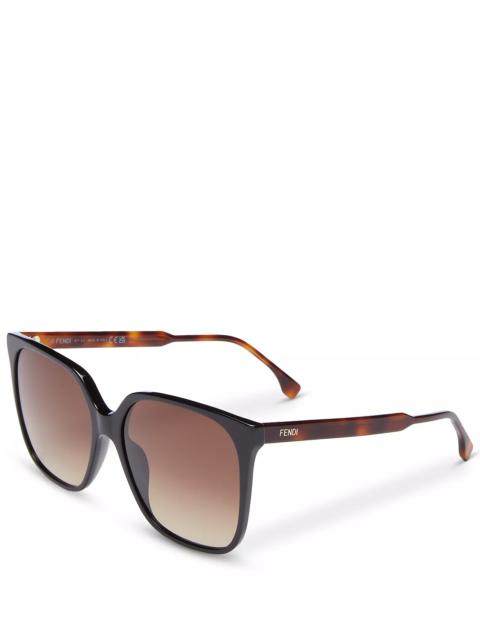 Fendi Fine Square Sunglasses, 59mm