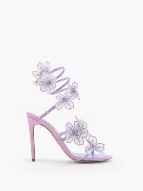 RENE CAOVILLA PEACH FLOWER WISTERIA SANDAL 105