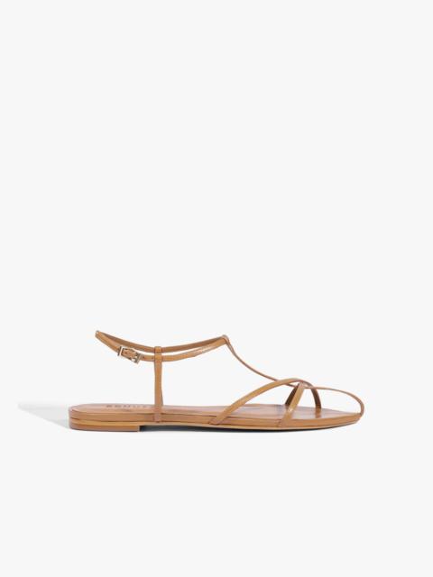 SCHUTZ Lowen Leather Flat Sandal