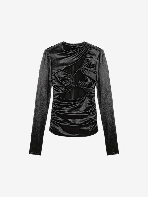 Tシャツ・カットソー Isabel Marant Black stretch silk blend Rose top Isabel Marant Black Stretch Silk Blend Rose Top | italist