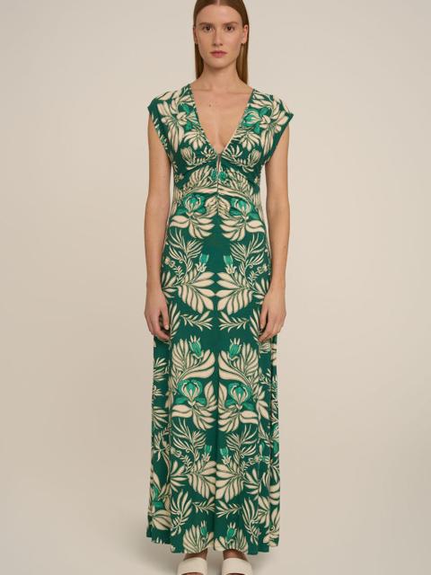 Poupette St Barth Long Dress Nova - Green Kerylos