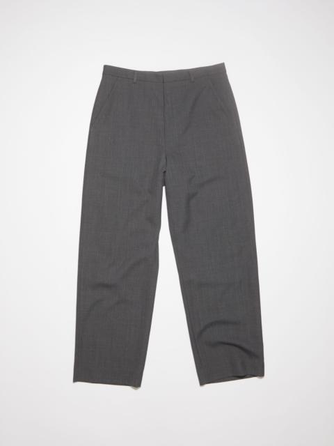Wool blend trousers - Dark grey melange