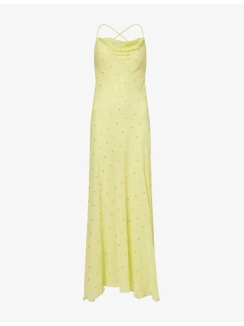 BEC + BRIDGE Arielle Sequin-Embellished Slip Maxi Dress