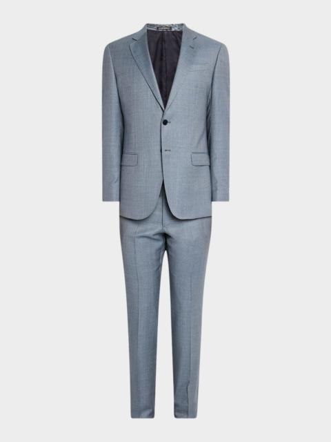 EMPORIO ARMANI Men's Wool-Viscose Micro-Dot Suit