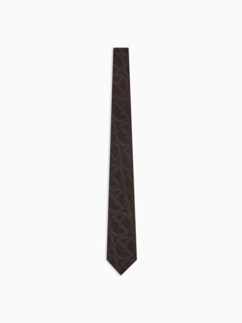 GIORGIO ARMANI Cupro monogram tie