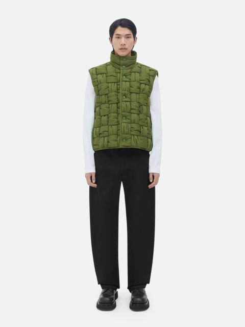 Bottega Veneta padded nylon intreccio gilet