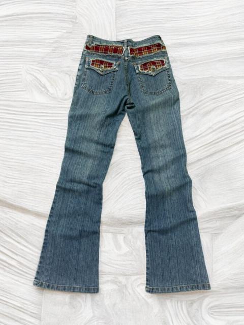 Other brands Hysteric Glamour × Japanese Brand - Flare HAPHAZARD JEANS Plaid Tartans Junya Watanabe Denim