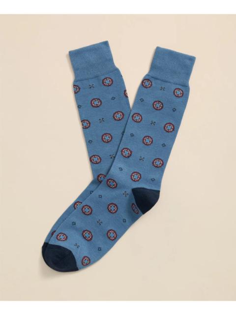 Brooks Brothers Cotton-Blend Foulard Socks