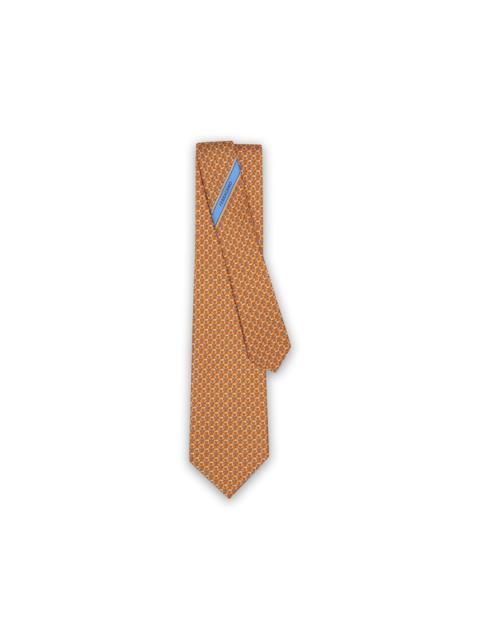 FERRAGAMO Gancini links print silk tie