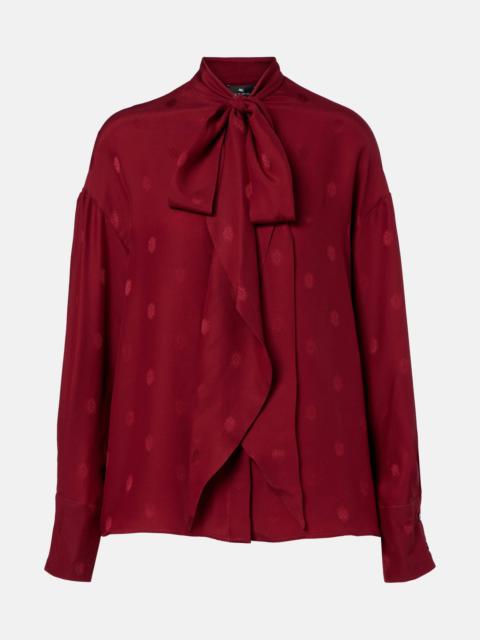 Etro Jacquard silk crêpe de chine blouse