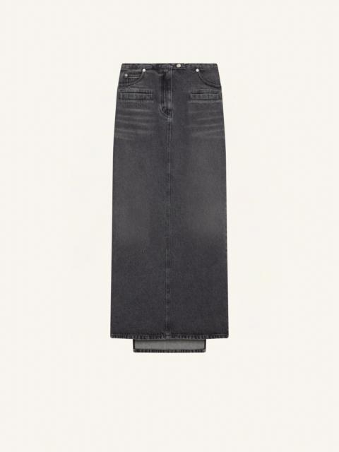 courrèges LONG SKIRT HERITAGE STONE DENIM