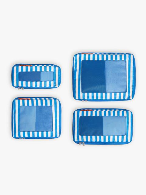 SIMONMILLER Packing Cubes Set of 4 In Coastal Blue Stripe
