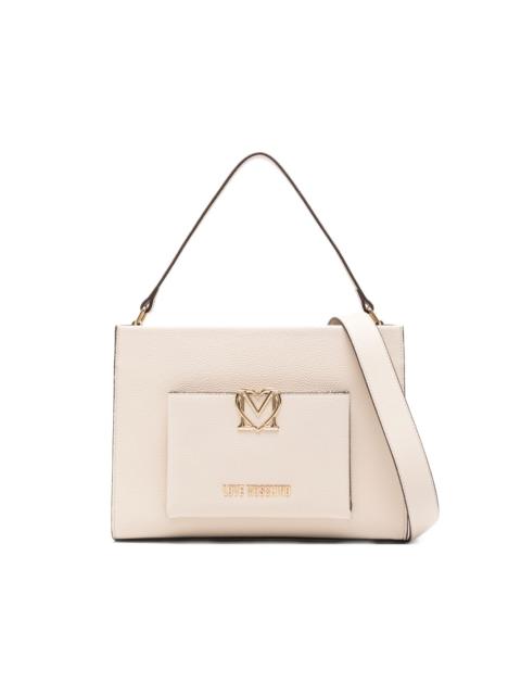 Moschino logo-plaque tote bag