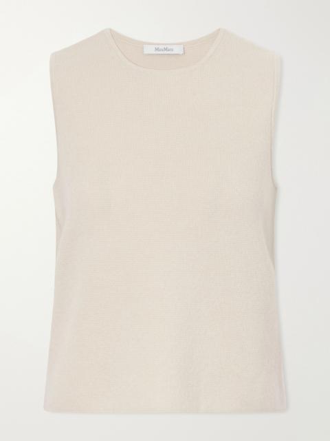 Max Mara Giochi wool and cashmere-blend tank Beige